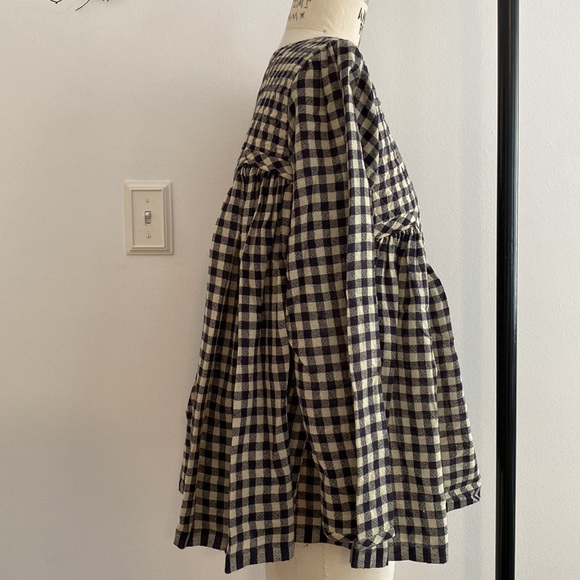 Gingham shapeless blouse - Picture 4 of 7